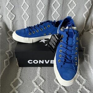 Converse Chuck Taylor All Star Blue Suede Low Top Sneakers Women's Size 7 NIB